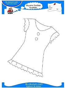 Çocuklar İçin Bluz Boyama Sayfaları 